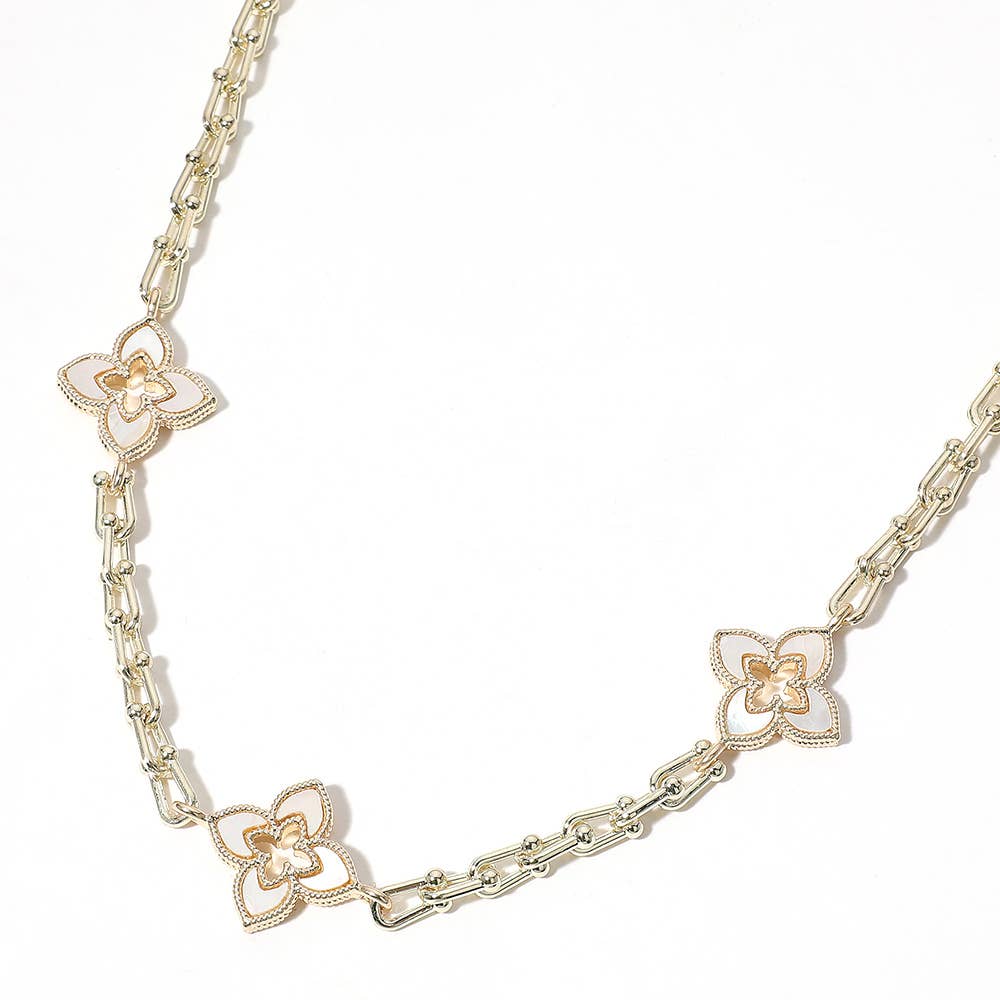 14K Gold Plated Clover Necklace