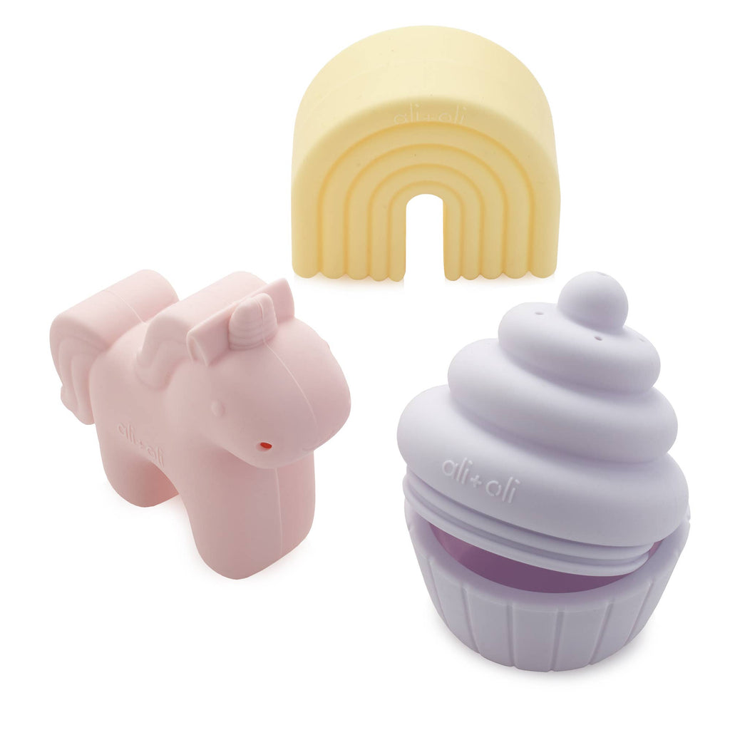 Squirt Water Bath Toy Set (Unicorn Theme) Mold Free