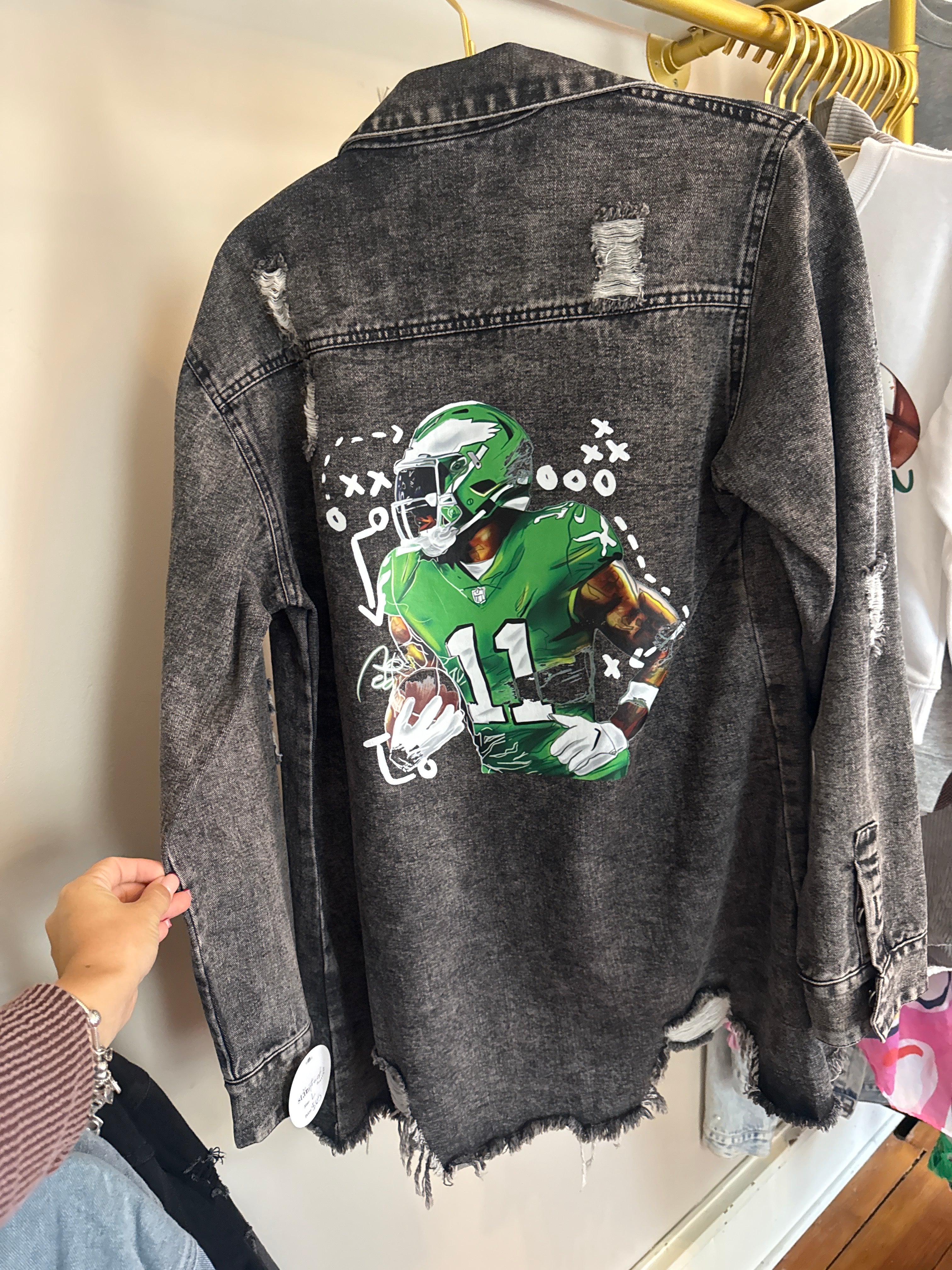 AJ Brown Custom Jean Jacket