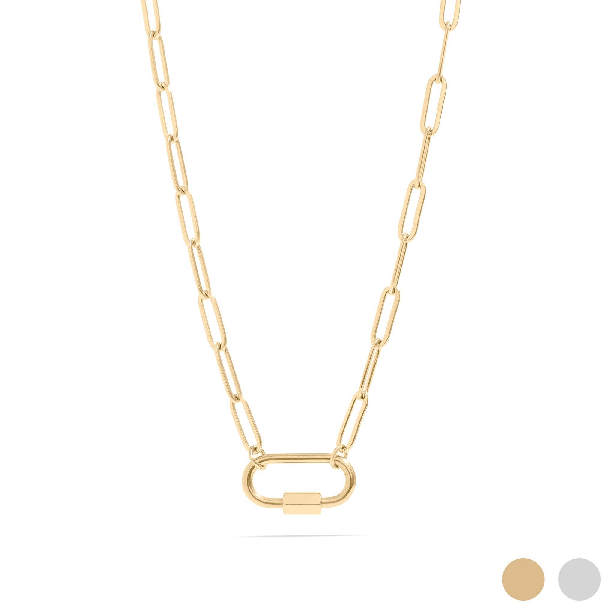 Gold Paperclip Necklace