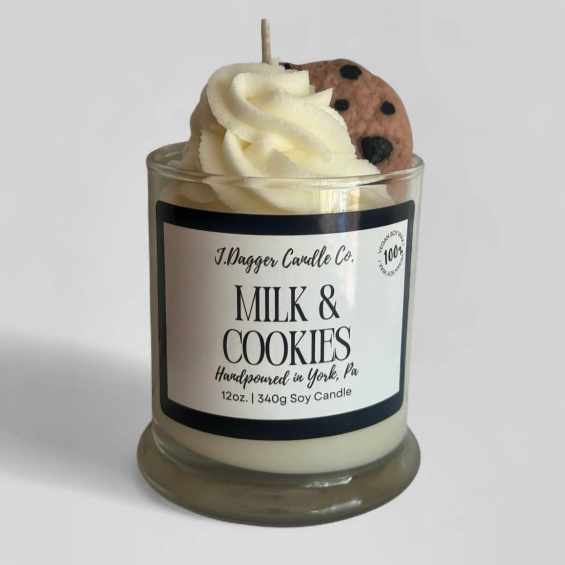 Milk & Cookies Dessert Soy Candle, 12oz.