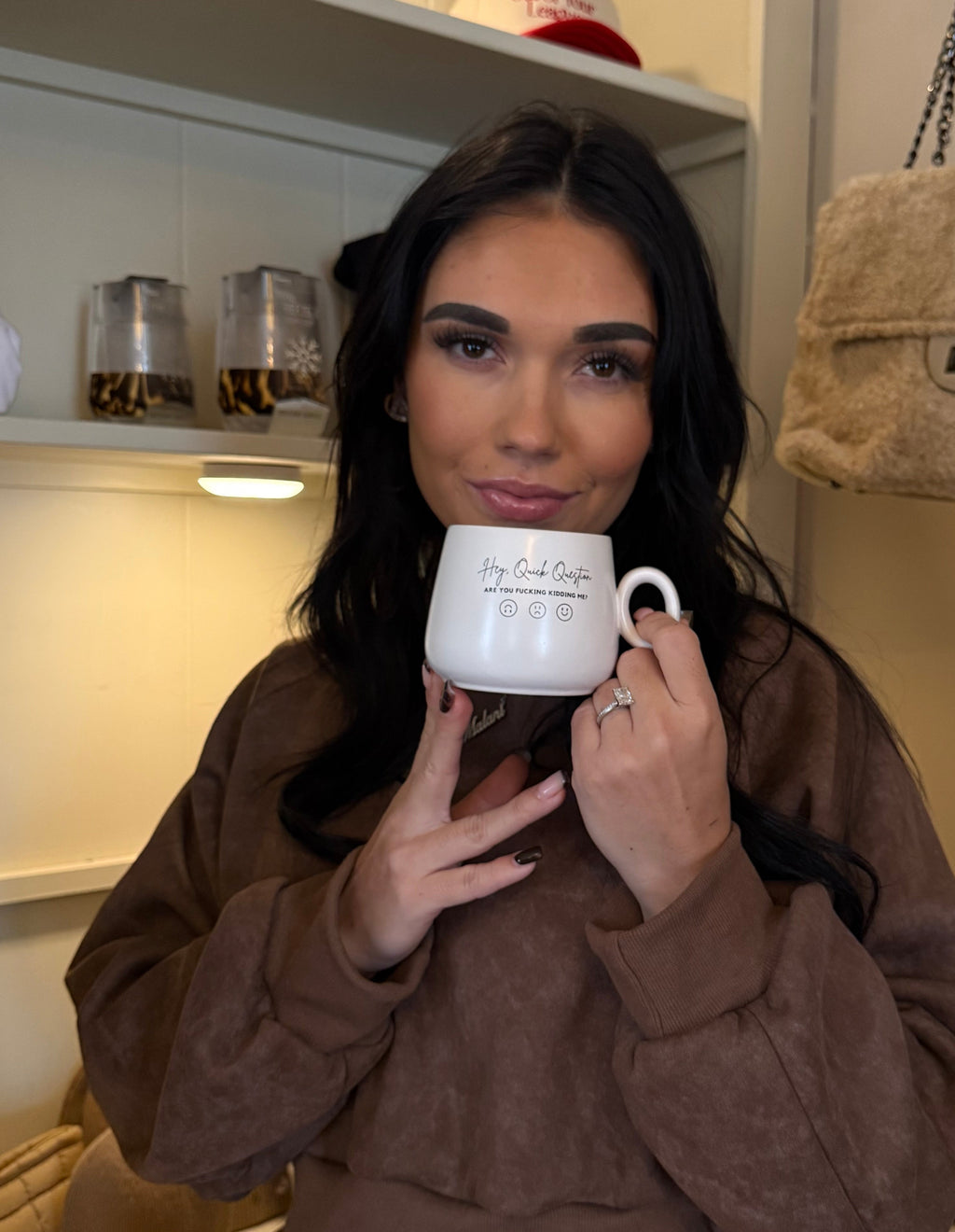 Hey Quick Question - Cappuccino Mug