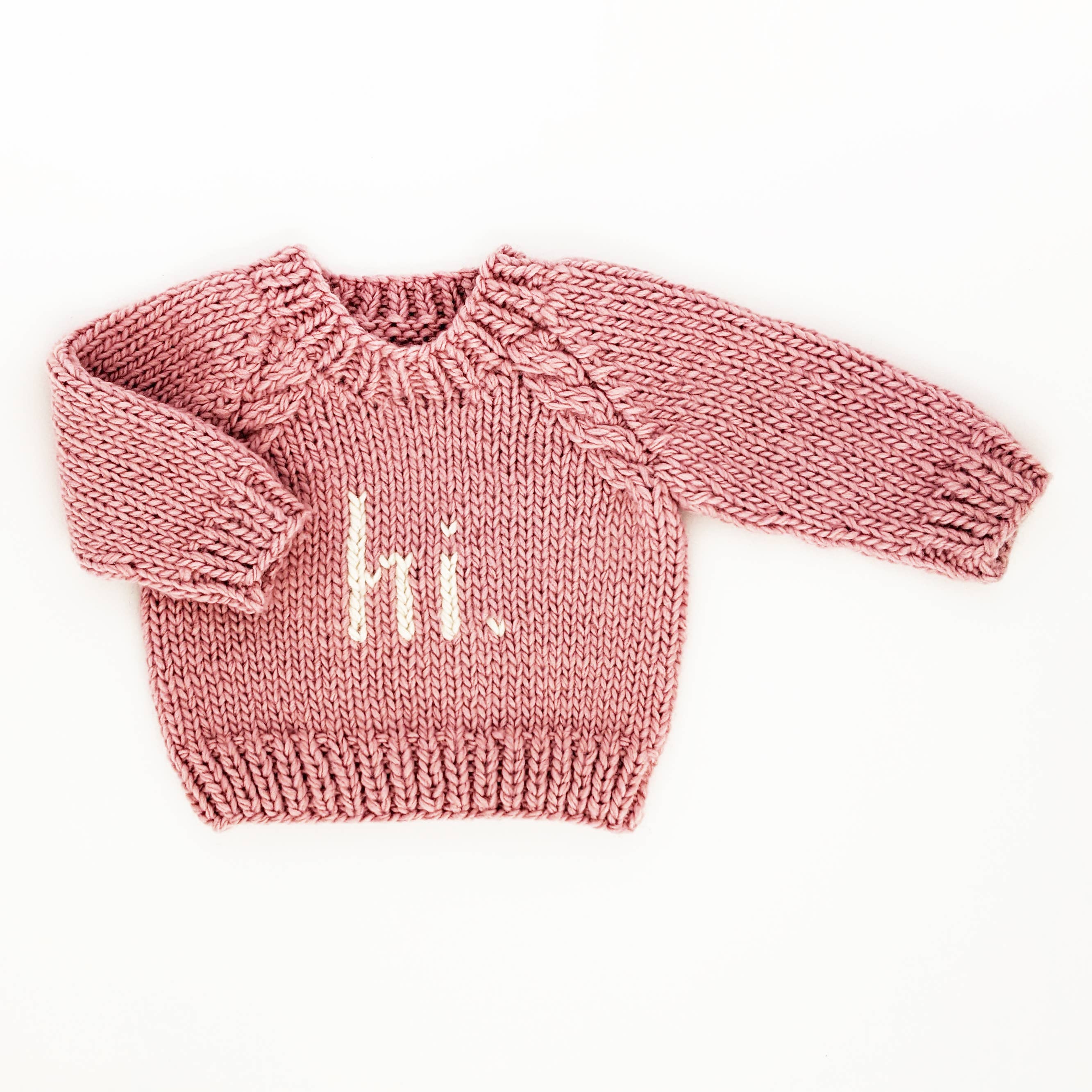 "Hi" Rosy Crew Neck Sweater Baby & Toddler