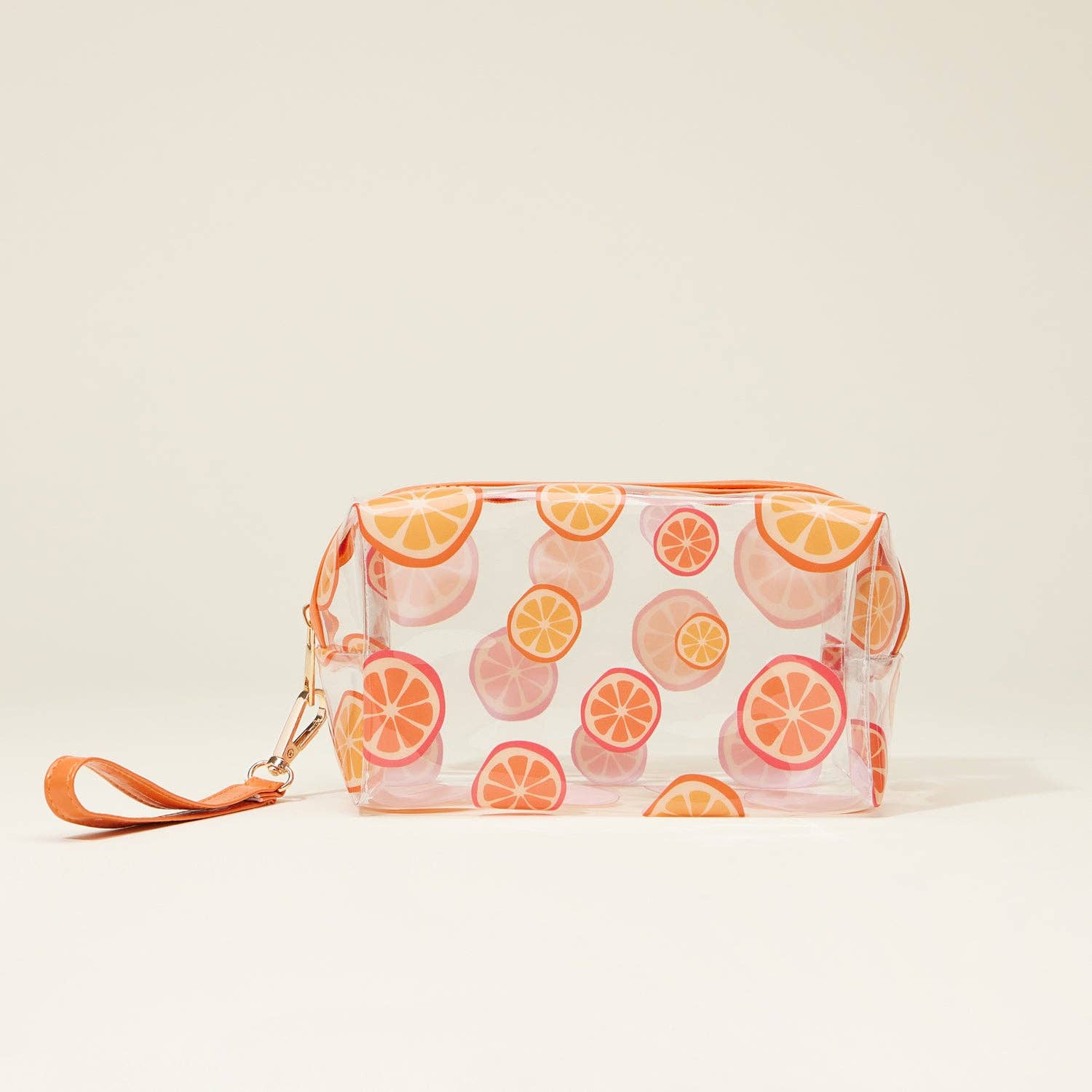 Clear Fruit-Printed Cosmetic Bags