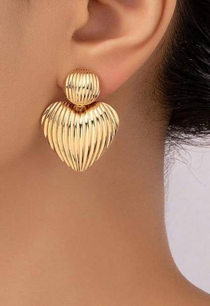18K Heart Earrings
