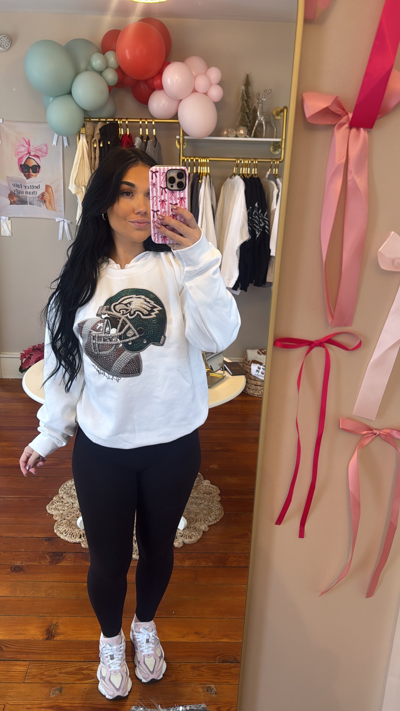 Eagles Faux Rhinestone Crew 