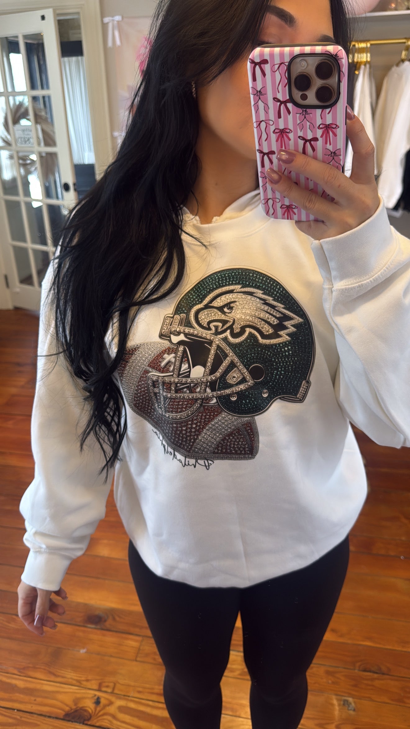 Eagles Faux Rhinestone Crew 