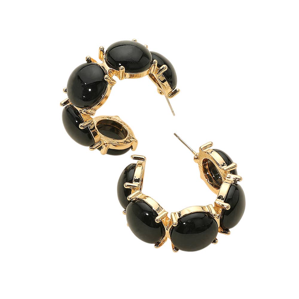 Boho Oval Hoop Earrings