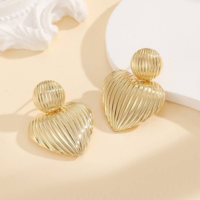 18K Heart Earrings