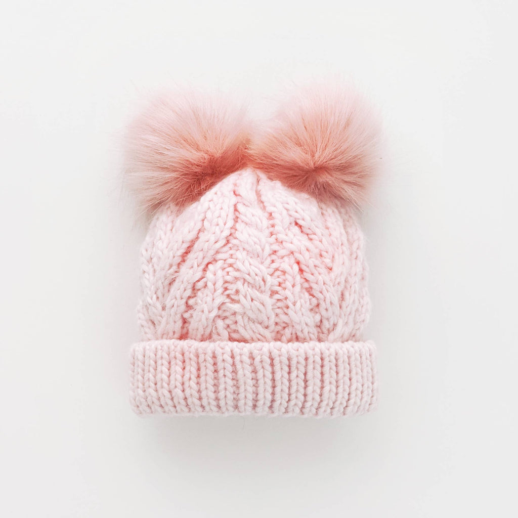 Blush Pink Fluffer Baby Beanie